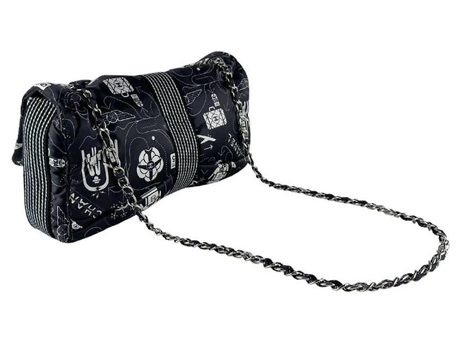 Chanel CHANEL Borsa a tracolla Nero Bianco - vista 10