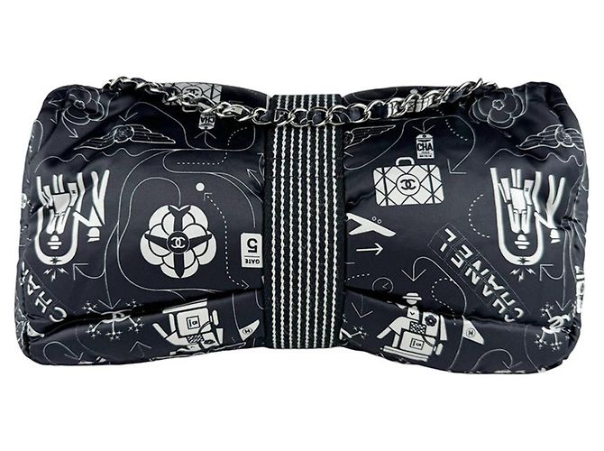 Chanel CHANEL Borsa a tracolla Nero Bianco - vista 3