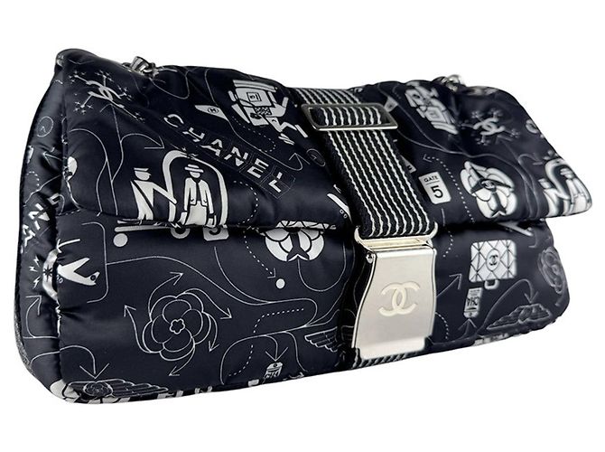 Chanel CHANEL Borsa a tracolla Nero Bianco - vista 9