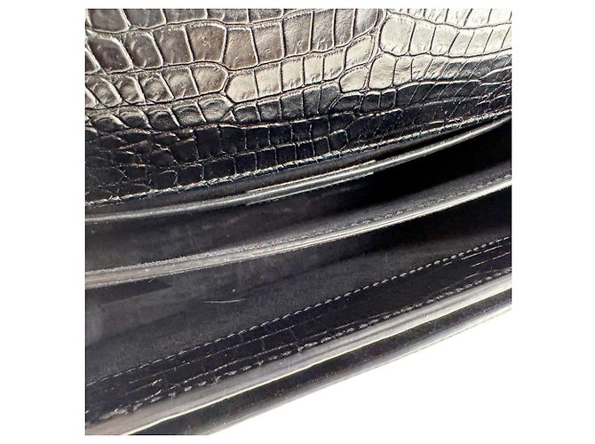 Borsa a Spalla Saint Laurent Sunset Medium Nero - vista 12