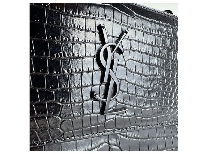 Borsa a Spalla Saint Laurent Sunset Medium Nero - vista 9