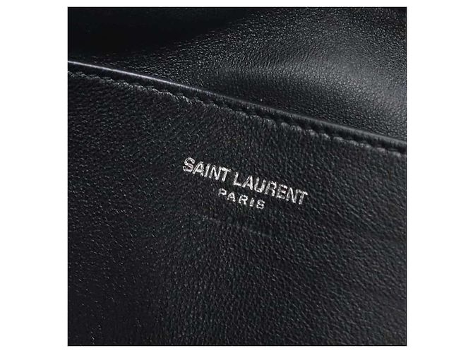 Clutch in pelle nera Saint Laurent Nero - vista 10