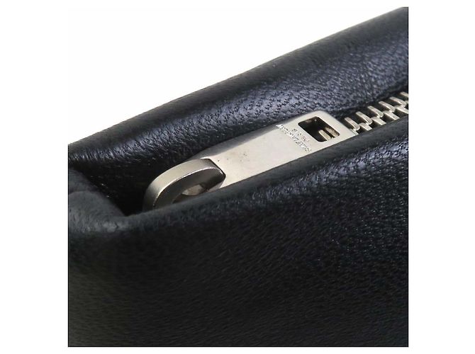 Clutch in pelle nera Saint Laurent Nero - vista 8