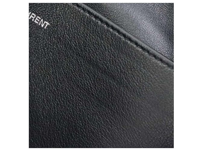 Clutch in pelle nera Saint Laurent Nero - vista 9