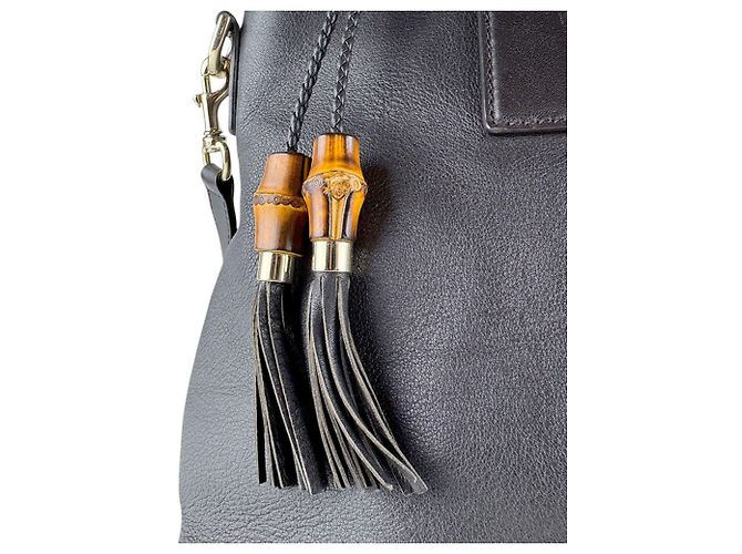 Borsa a mano in pelle marrone scuro Gucci - vista 10