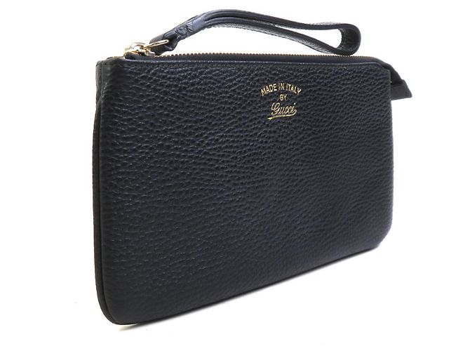 Gucci Clutch aus schwarzem Leder - Ansicht 2