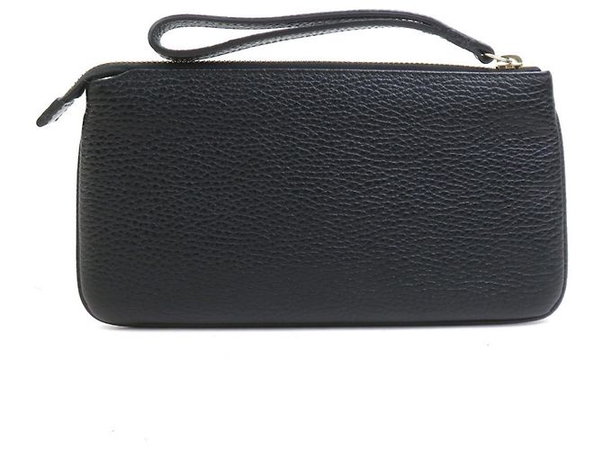 Gucci Clutch aus schwarzem Leder - Ansicht 3