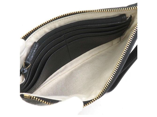 Gucci Clutch aus schwarzem Leder - Ansicht 5