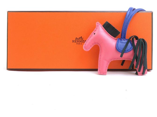 Hermès Charm per borsa Hermes Rodeo PM Rosa Blu - vista 10