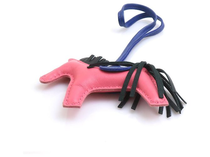 Hermès Charm per borsa Hermes Rodeo PM Rosa Blu - vista 2