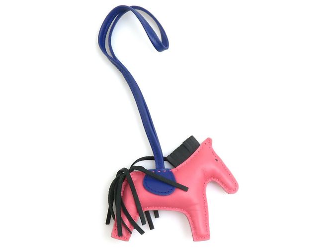 Hermès Charm per borsa Hermes Rodeo PM Rosa Blu - vista 3