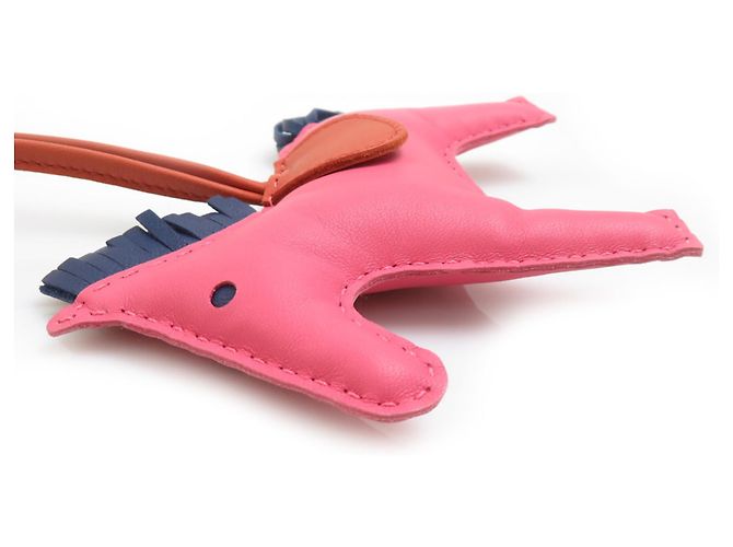 Hermès Charm per borsa Hermes Rodeo MM Rosa Blu - vista 3