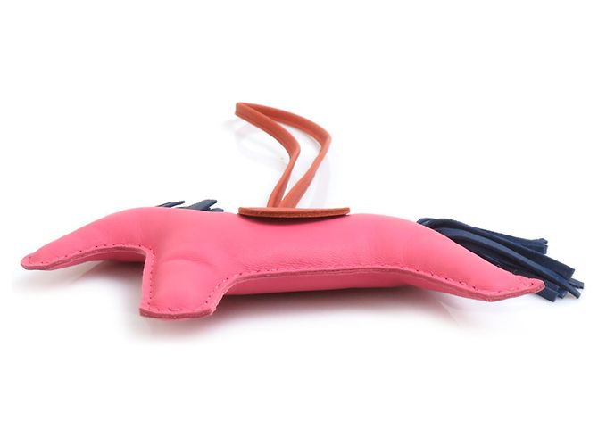 Hermès Charm per borsa Hermes Rodeo MM Rosa Blu - vista 4