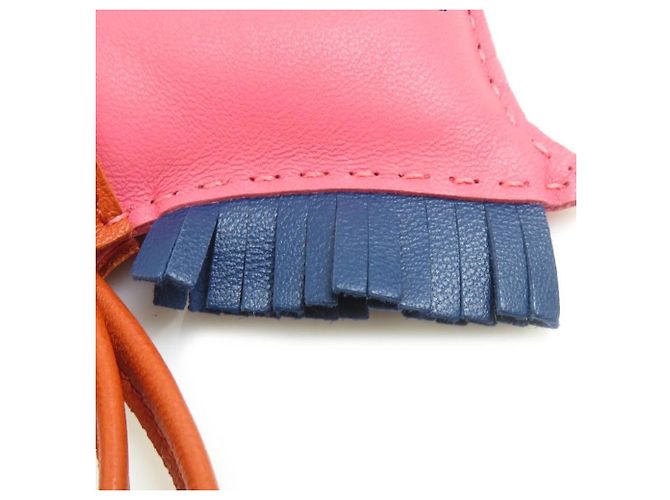 Hermès Charm per borsa Hermes Rodeo MM Rosa Blu - vista 5