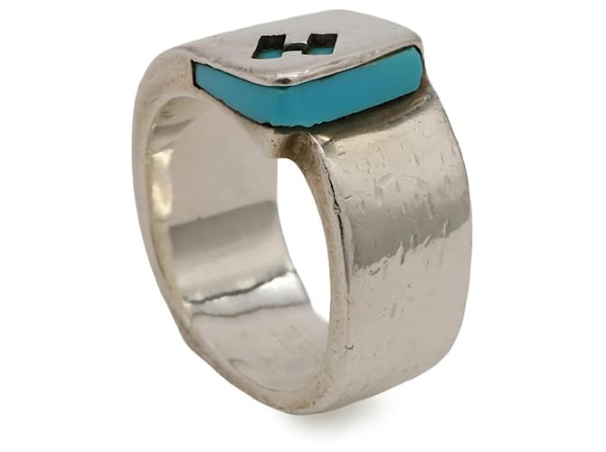 Hermès Hermes Candy Ring in Silber und Blau - Ansicht 3