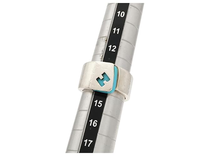 Hermès Hermes Candy Ring in Silber und Blau - Ansicht 7