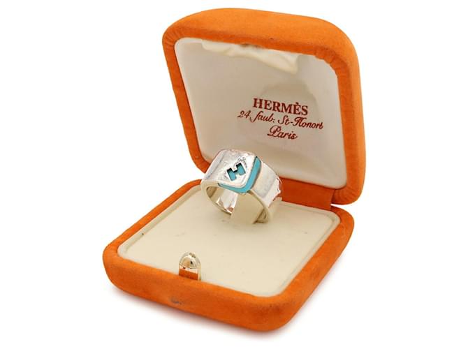 Hermès Hermes Candy Ring in Silber und Blau - Ansicht 9