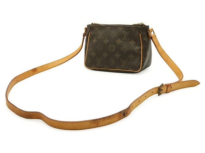 Borsa a Spalla Louis Vuitton Monogram Vivacite PM Marrone Monogramma - vista 3