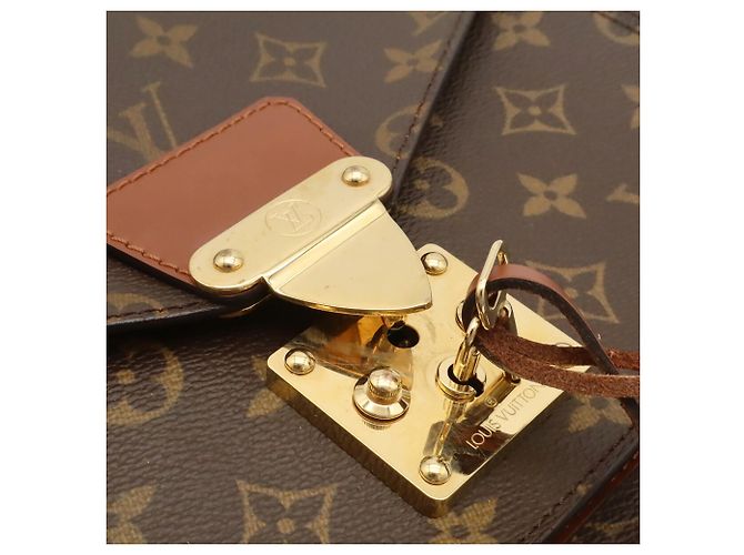 Borsa Louis Vuitton Monogram Monceau 28 Marrone - vista 10