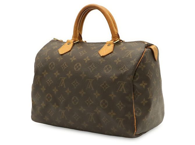 Borsa Louis Vuitton Monogram Speedy 30 Marrone - vista 3
