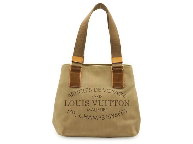 Borsa Tote Louis Vuitton Plan Soleil PM Beige Cachi - vista 2