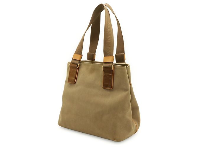 Borsa Tote Louis Vuitton Plan Soleil PM Beige Cachi - vista 3