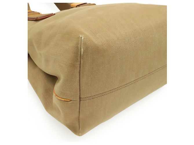 Borsa Tote Louis Vuitton Plan Soleil PM Beige Cachi - vista 4