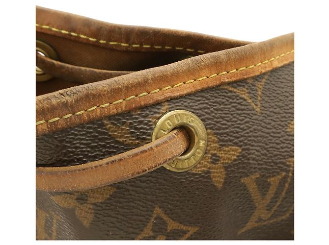 Borsa a Spalla Louis Vuitton Monogram Noe Marrone - vista 7