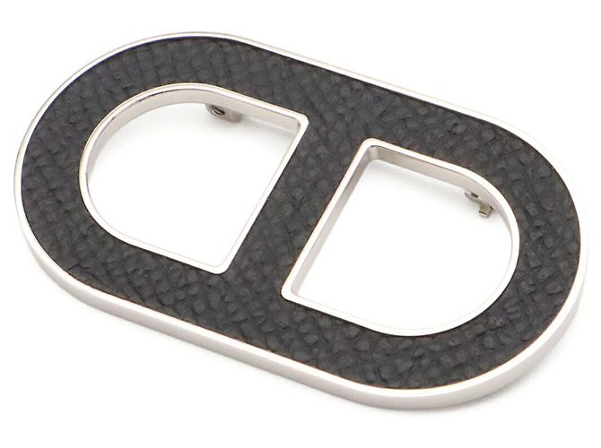 Chaîne d'ancre Hermès HERMES Chaine d'Ancre Pin Brooch Schwarz - Ansicht 2