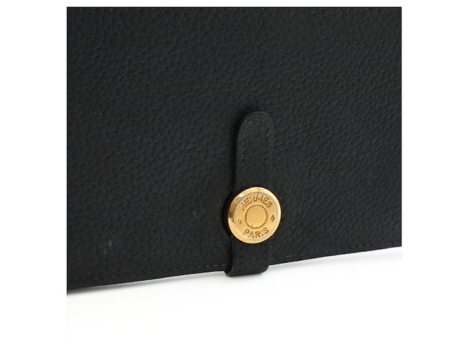 Hermès Cartera larga plegable HERMES Dogon Duo GM Negro - vista 5