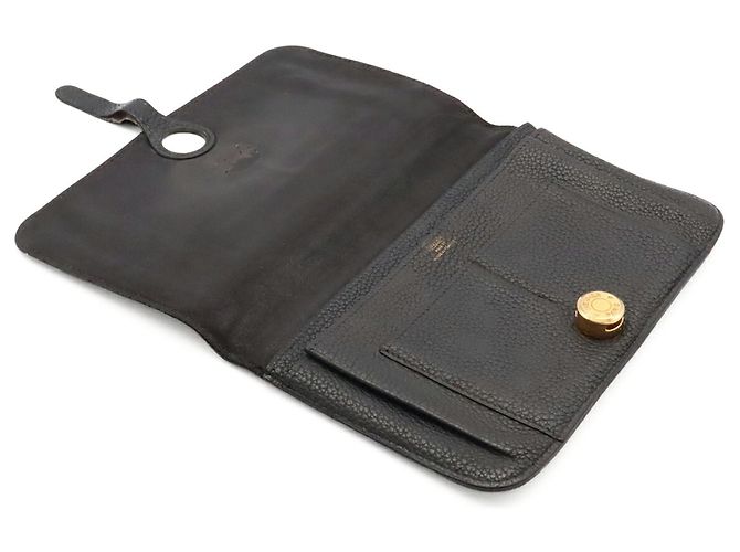 Hermès Cartera larga plegable HERMES Dogon Duo GM Negro - vista 6