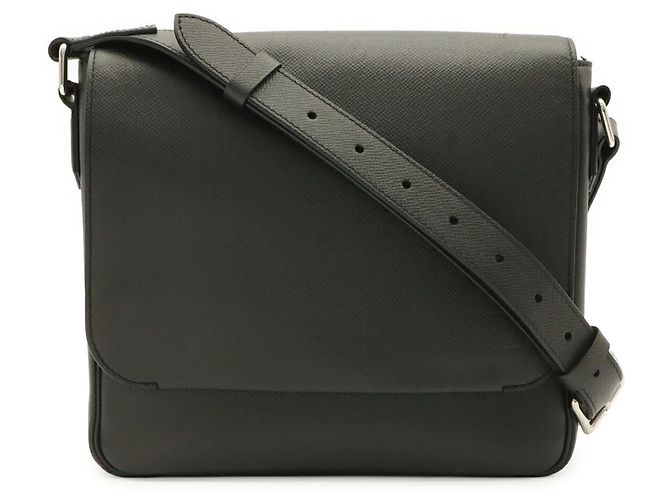 Borsa a Spalla Louis Vuitton Taiga Roman PM Nero - vista 2