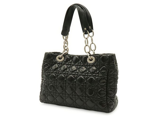 Borsa Tote Christian Dior Lady Cannage Nero - vista 3
