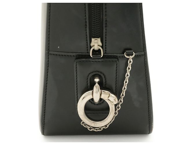 Borsa a mano/Tote in pelle nera Panthère di Cartier Nero - vista 8