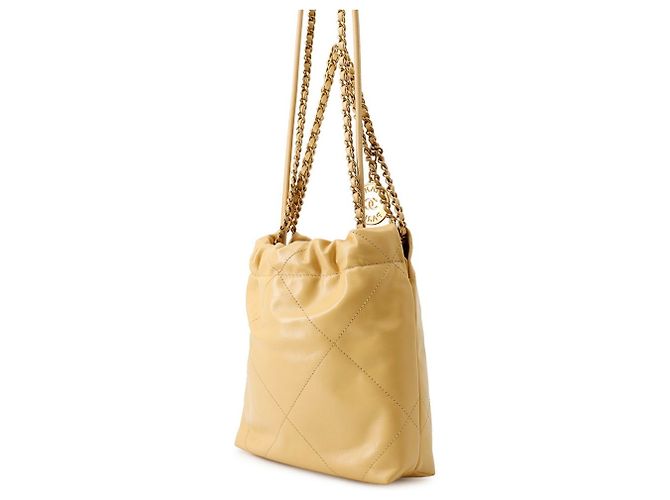 Borsa Chanel 22 Mini Coco Mark Beige - vista 2