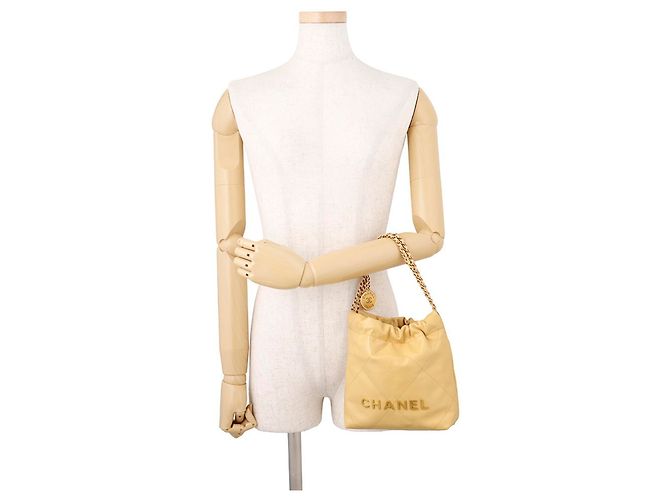 Borsa Chanel 22 Mini Coco Mark Beige - vista 4