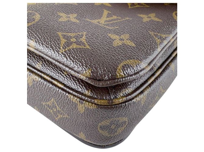 Borsa a Spalla Louis Vuitton Monogram Pochette Metis Marrone Monogramma - vista 7