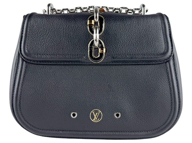 Borsa a tracolla in pelle nera Louis Vuitton Nero - vista 3