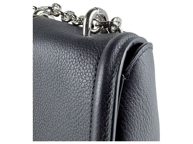 Borsa a tracolla in pelle nera Louis Vuitton Nero - vista 5