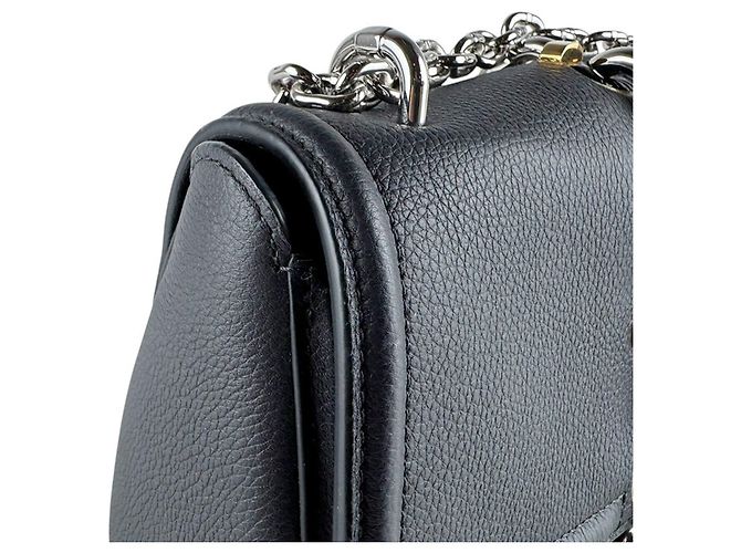 Borsa a tracolla in pelle nera Louis Vuitton Nero - vista 6