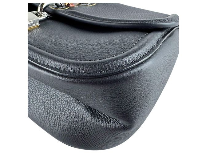 Borsa a tracolla in pelle nera Louis Vuitton Nero - vista 7