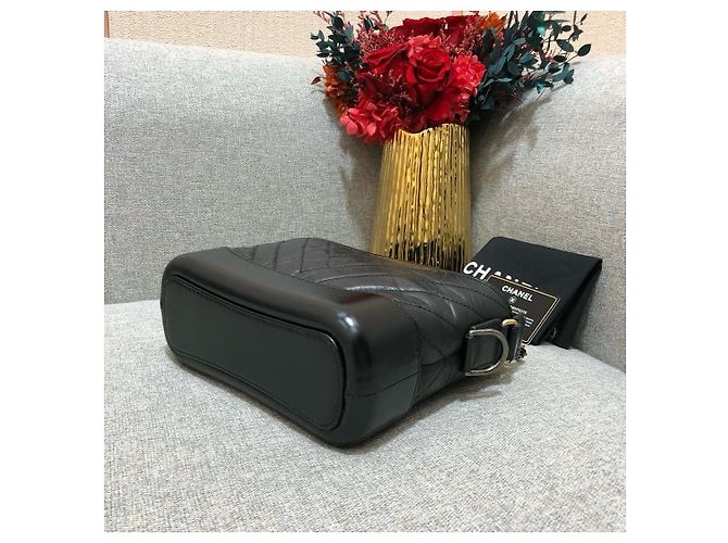 Borsa Chanel Gabrielle Hobo Small Nero - vista 5