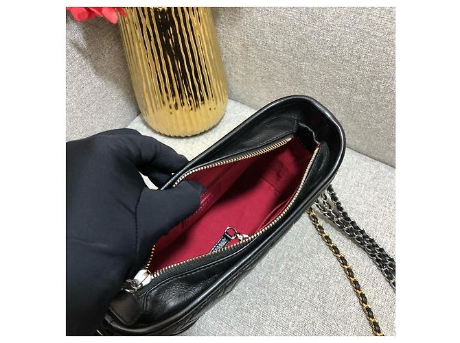 Borsa Chanel Gabrielle Hobo Small Nero - vista 7