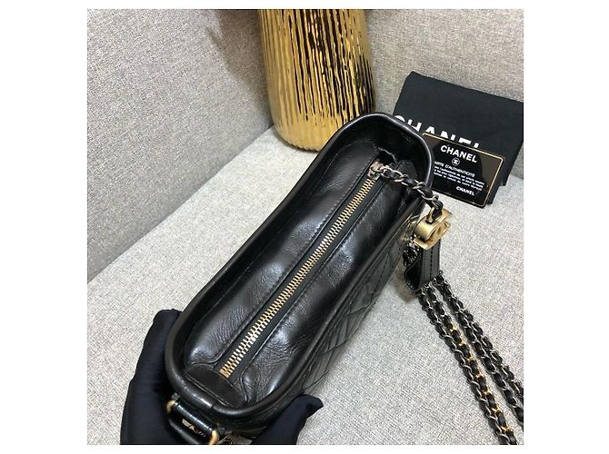 Borsa Chanel Gabrielle Hobo Small Nero - vista 9
