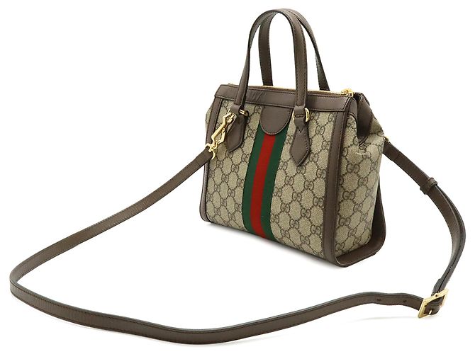 Borsa Gucci Beige Small GG Supreme Web Ophidia - vista 2