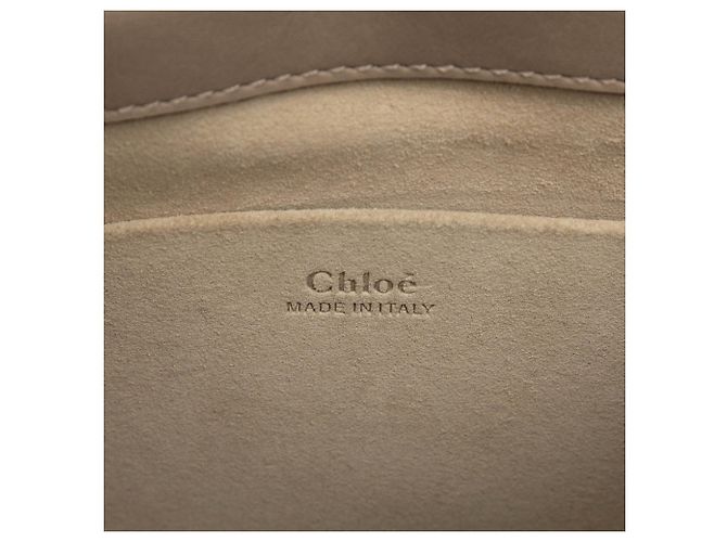 Borsa a tracolla Nile in piccola pelle marrone Chloé Taupe - vista 5