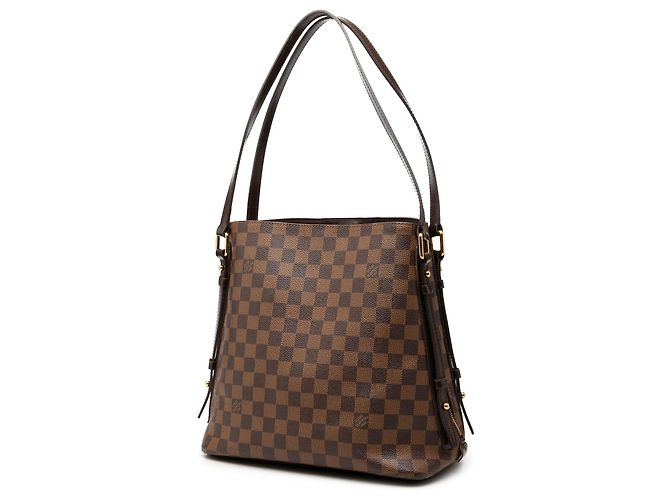 Louis Vuitton Cabas Rivington in Damier Ebene marrone - vista 2