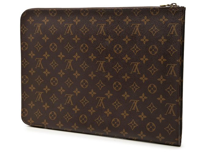 Louis Vuitton Poche Documents Portfolio Marrone Monogram - vista 2