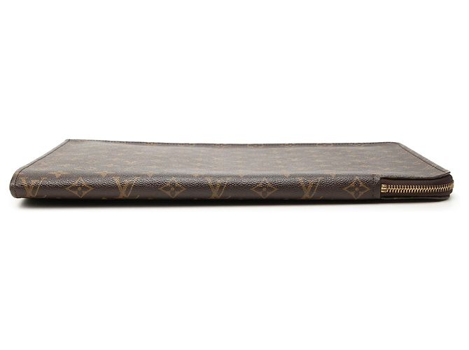 Louis Vuitton Poche Documents Portfolio Marrone Monogram - vista 3