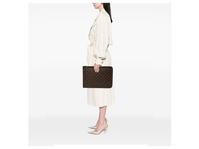Louis Vuitton Poche Documents Portfolio Marrone Monogram - vista 6